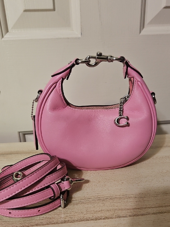 Coach Handbags - Coach NWOT Jonie Pink Leather Mini Bag with Silver Hardware Crossbody